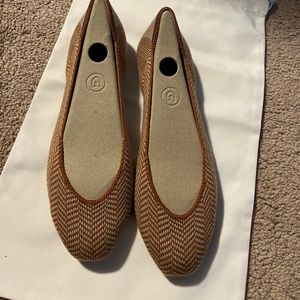 Rothy’s Merino Camel Herringbone Square Flats - NIB! RETIRED!